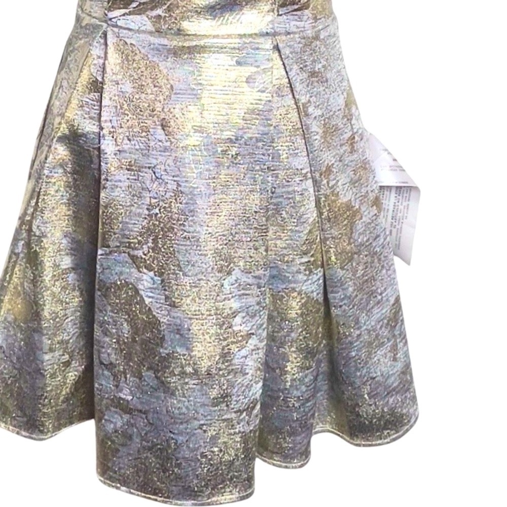 Dress the Population Kierstan Metallic Floral Strapless Dress Size S - Picture 5 of 6